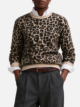 Maglia girocollo New Queen Soft con motivo leopardato
