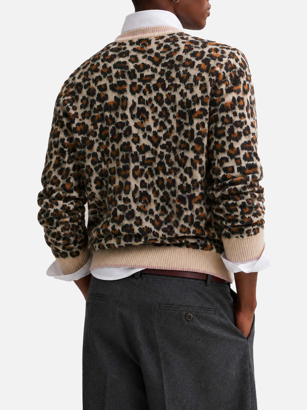 Maglia girocollo New Queen Soft con motivo leopardato