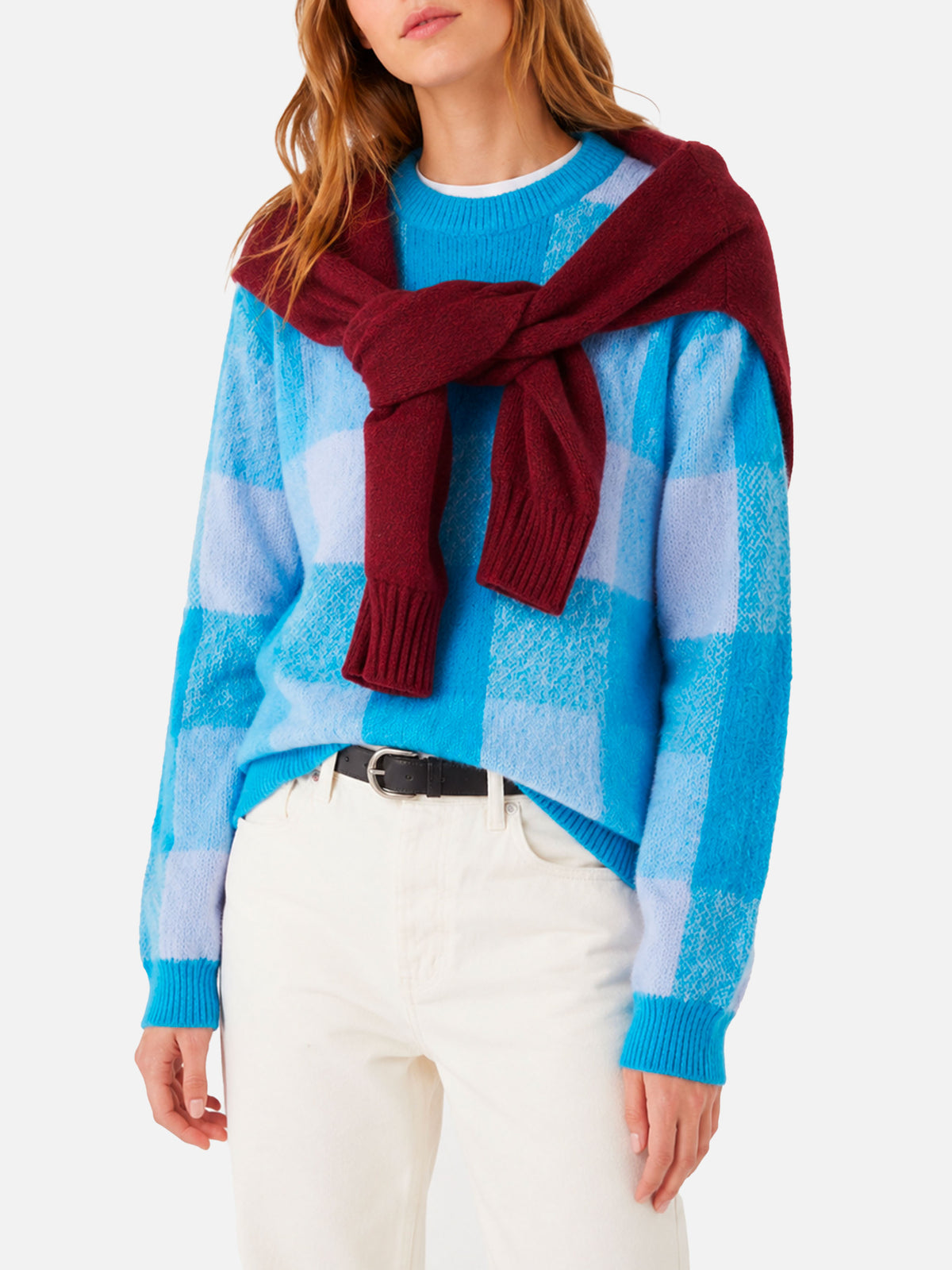 New Queen Soft check sweater