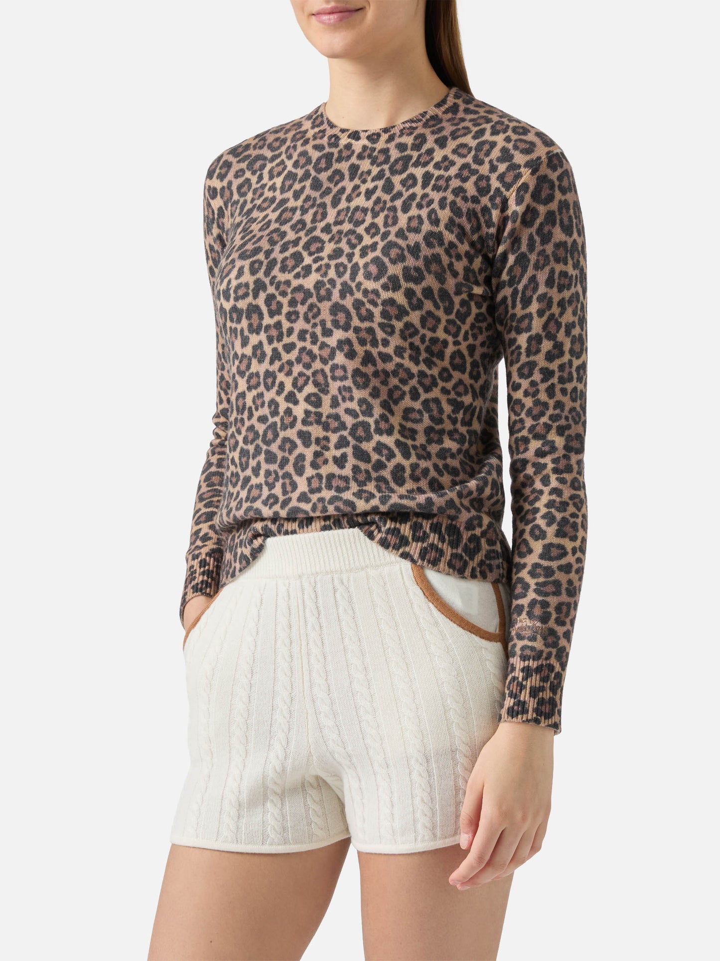 New Queen crewneck with animalier print