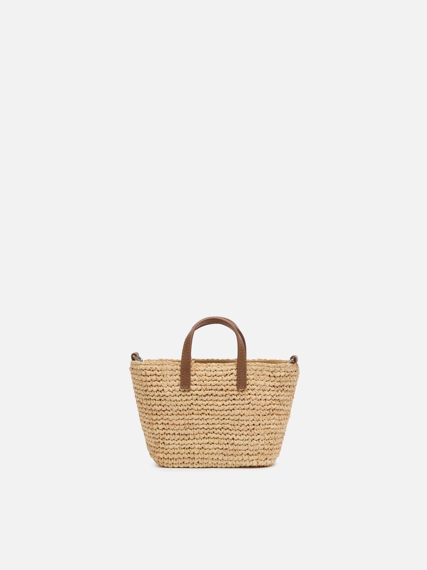 Beige Raffia City Micro bag with leather handles - MC2 Saint Barth