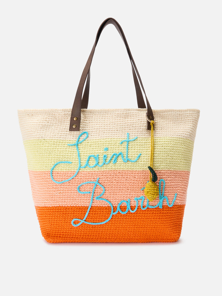 Taschenanhänger mit kleiner Zitrone aus Bast