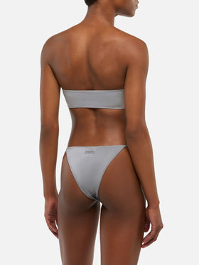 Bikini a fascia Rebby Marielle in grigio shimmer