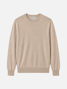 Suéter beige Regent en 100% MERINO WOOL 