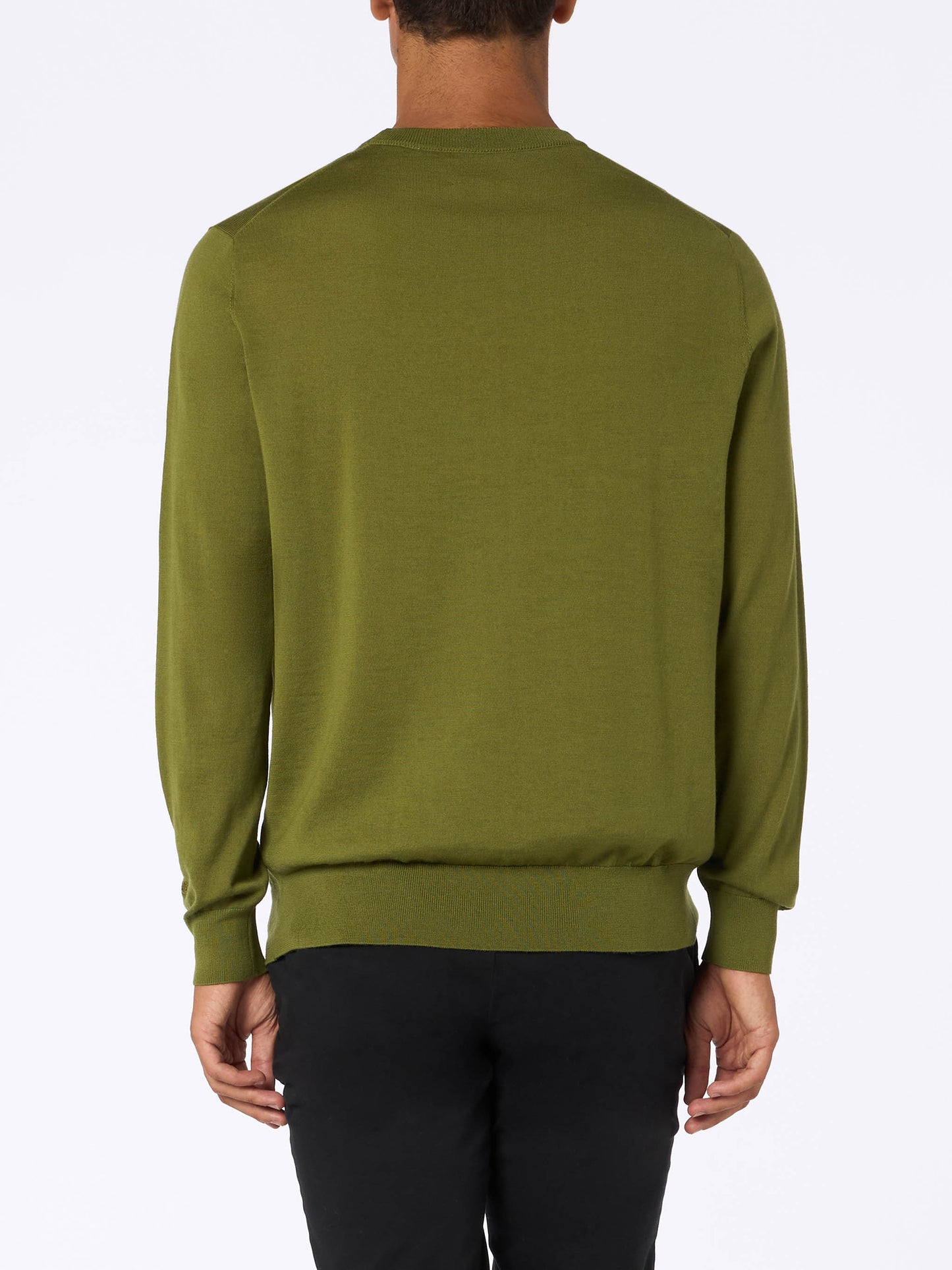 Man Regent pistachio merino wool sweater - MC2 Saint Barth