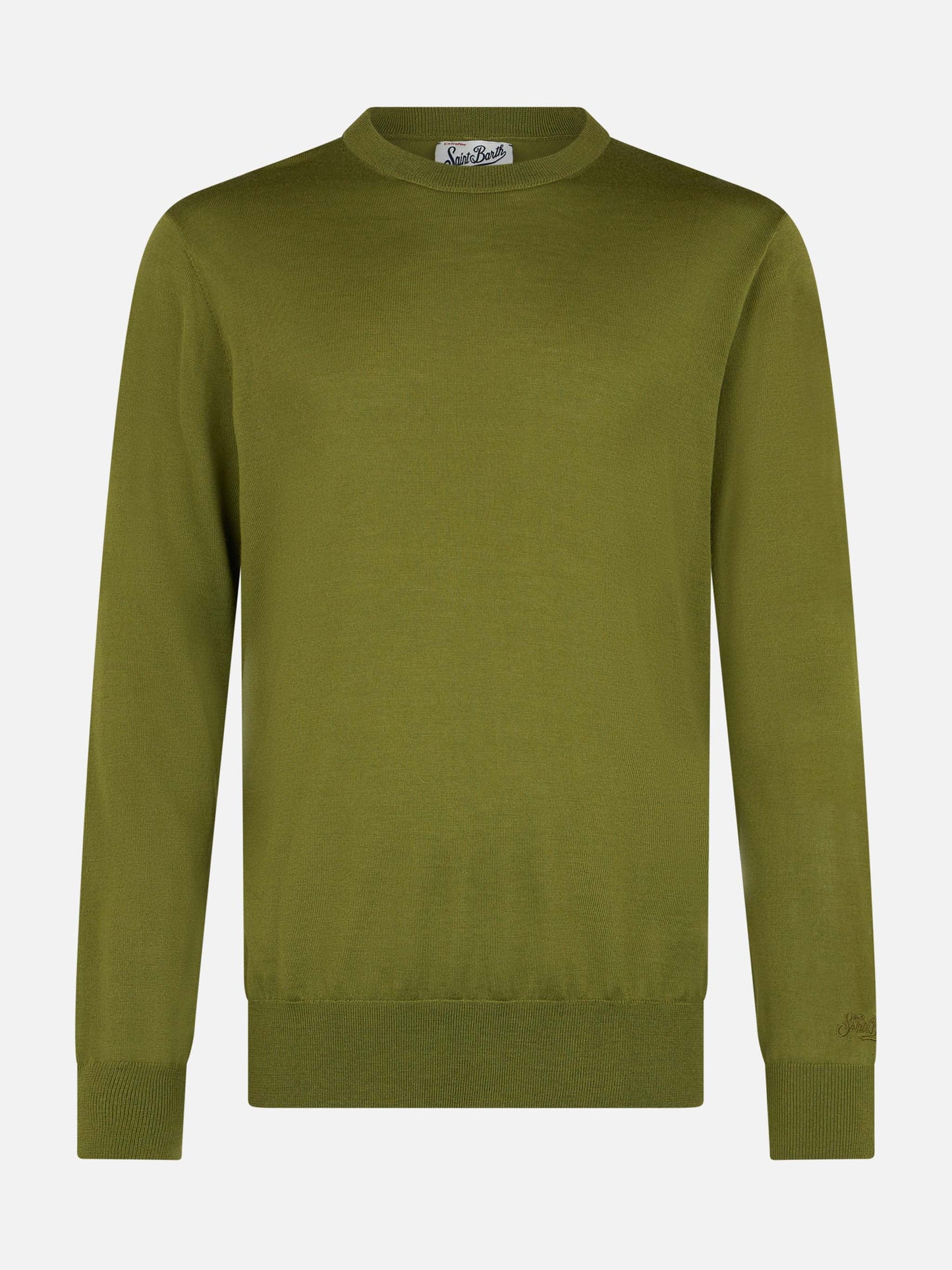 Man Regent pistachio merino wool sweater - MC2 Saint Barth