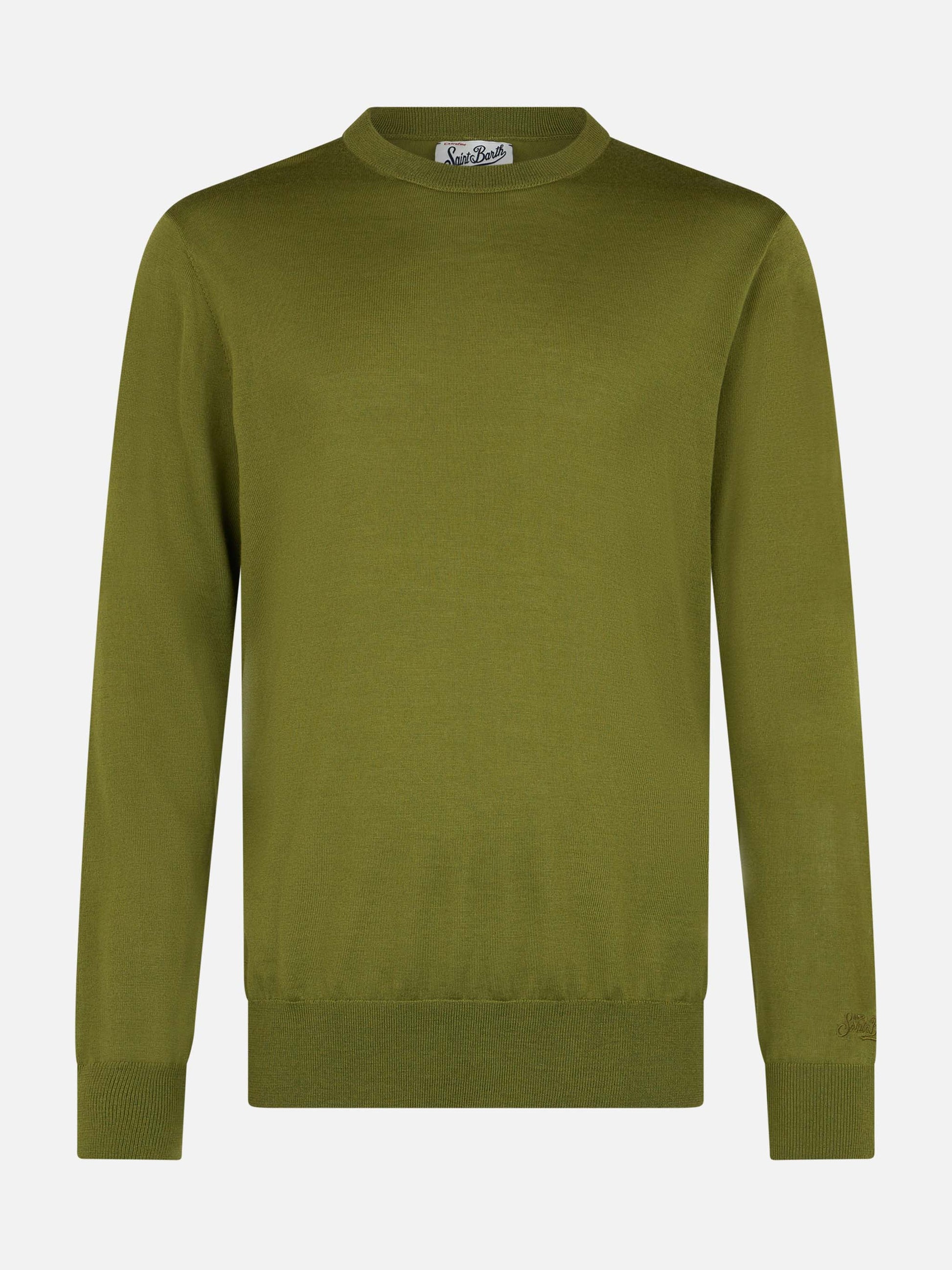 Man Regent pistachio merino wool sweater - MC2 Saint Barth
