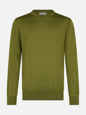 Man Regent pistachio merino wool sweater - MC2 Saint Barth