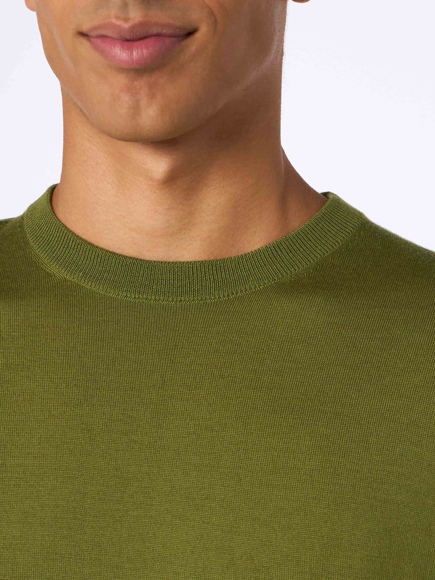 Man Regent pistachio merino wool sweater - MC2 Saint Barth