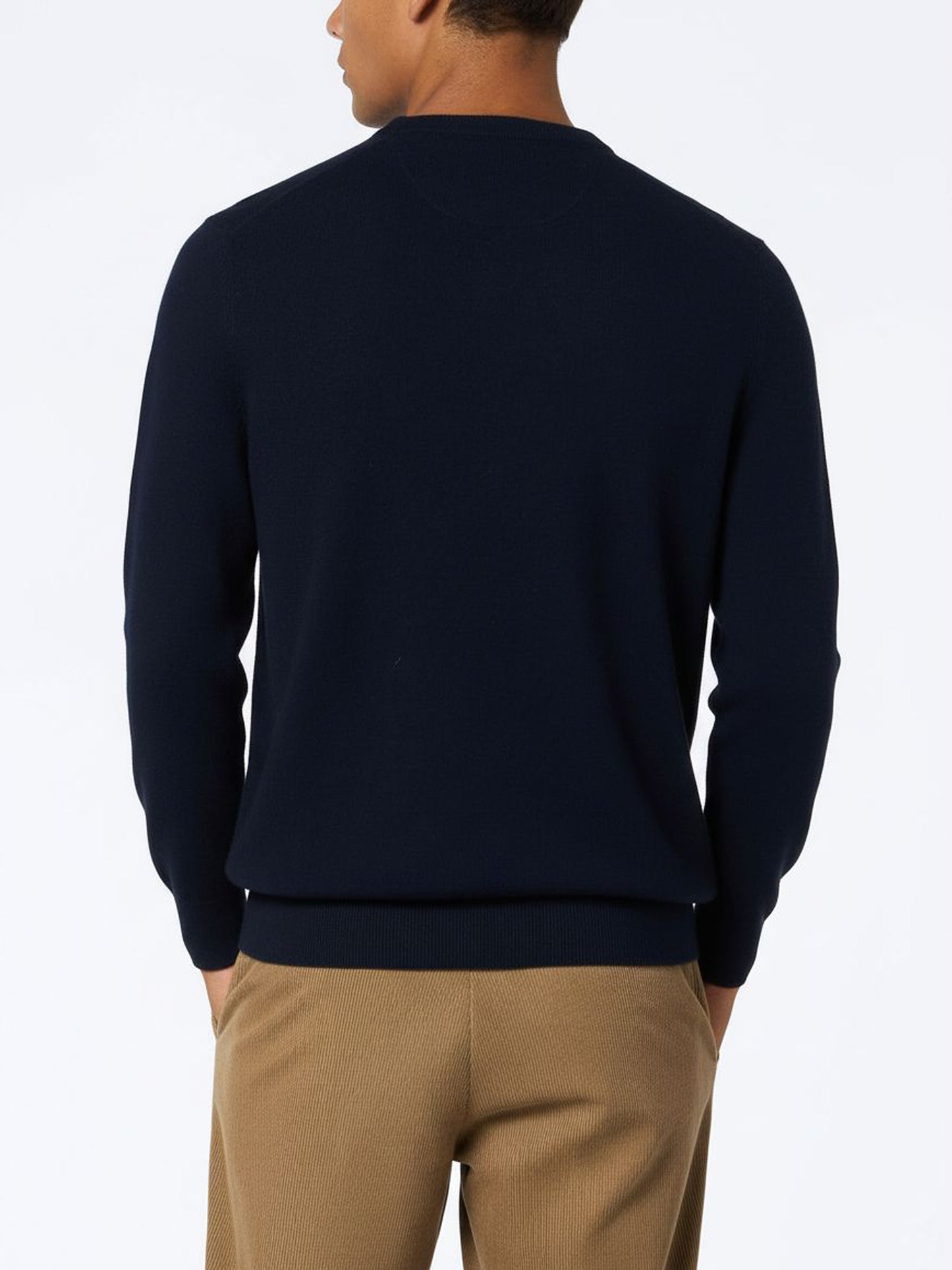Crewneck sweater Regent in navy blue BLENDED CASHMERE