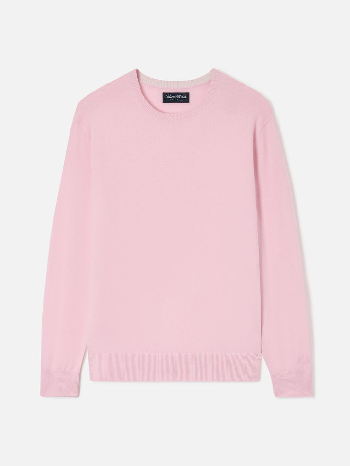 Maglia girocollo Regent rosa in cashmere