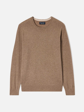 Regent Rundhalspullover in Camel 