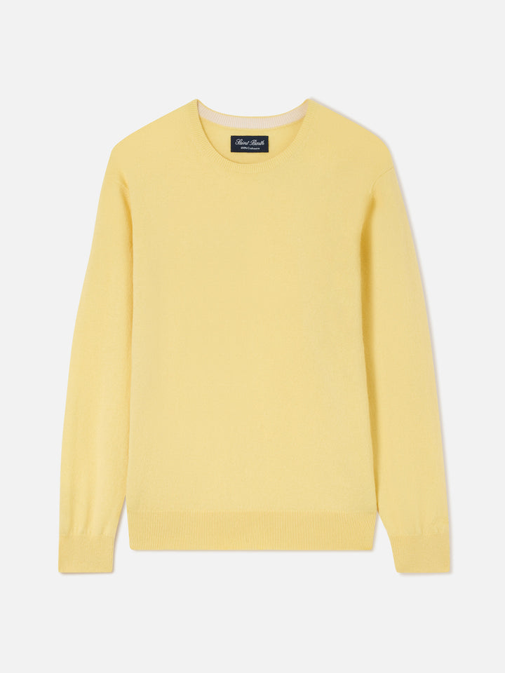 Crewneck Regent aus gelbem Kaschmir 