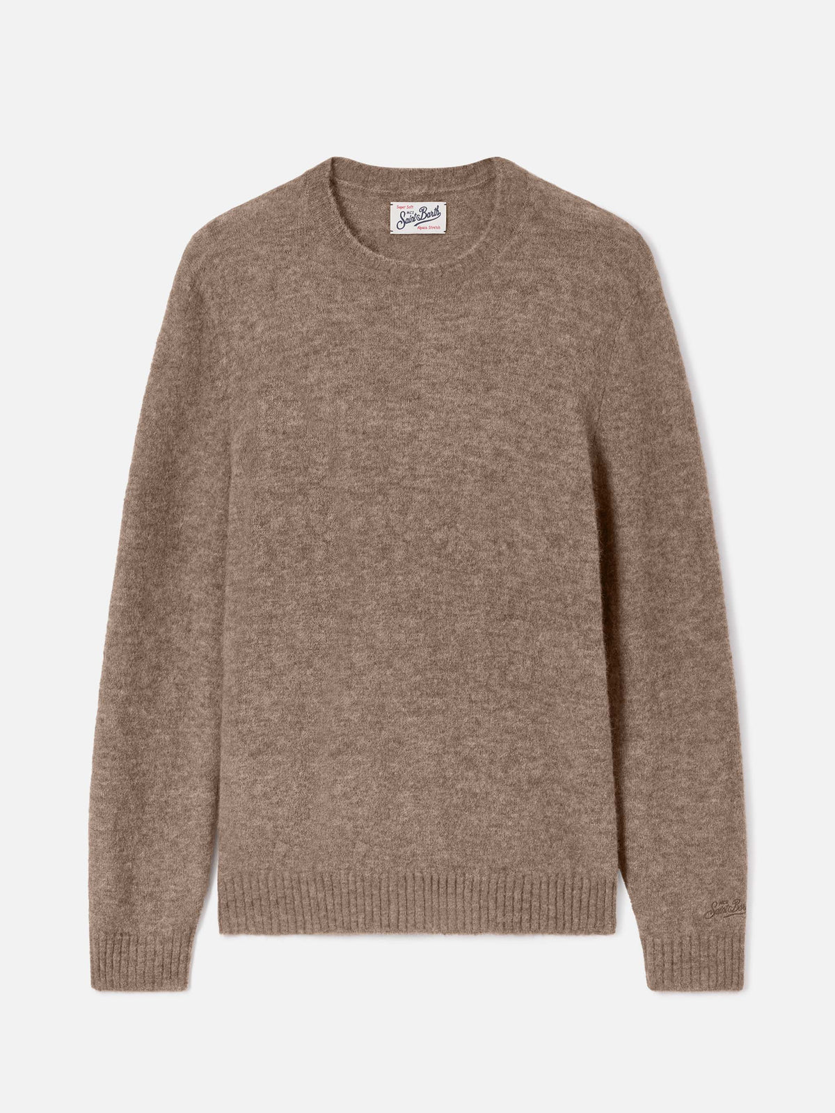 Beige Regent alpaca blend crewneck