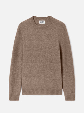 Beige Regent alpaca blend crewneck