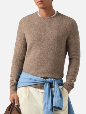 Beige Regent alpaca blend crewneck