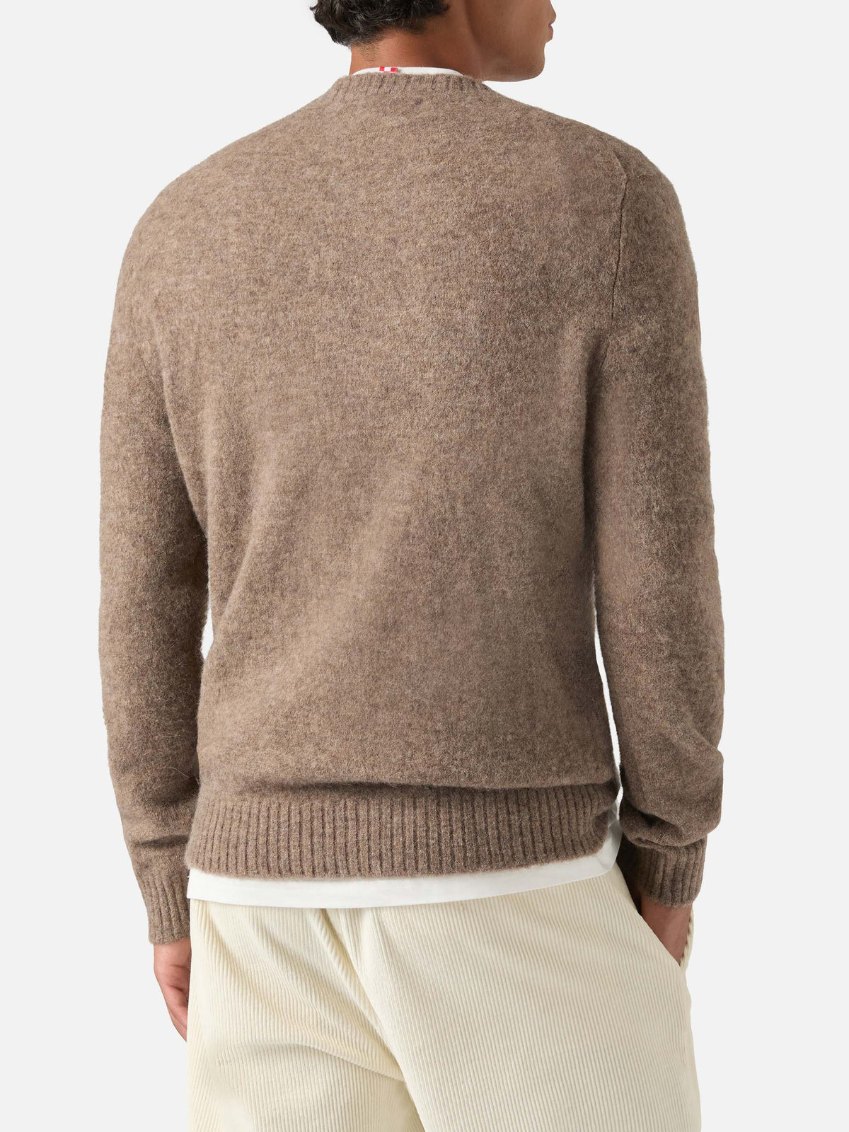 Beige Regent alpaca blend crewneck