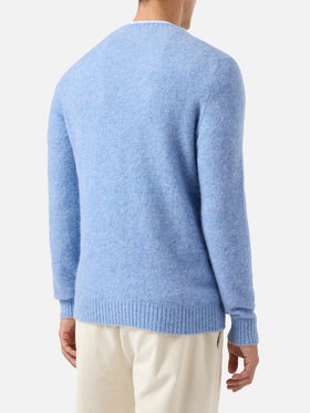 Regent light blue stretch alpaca sweater