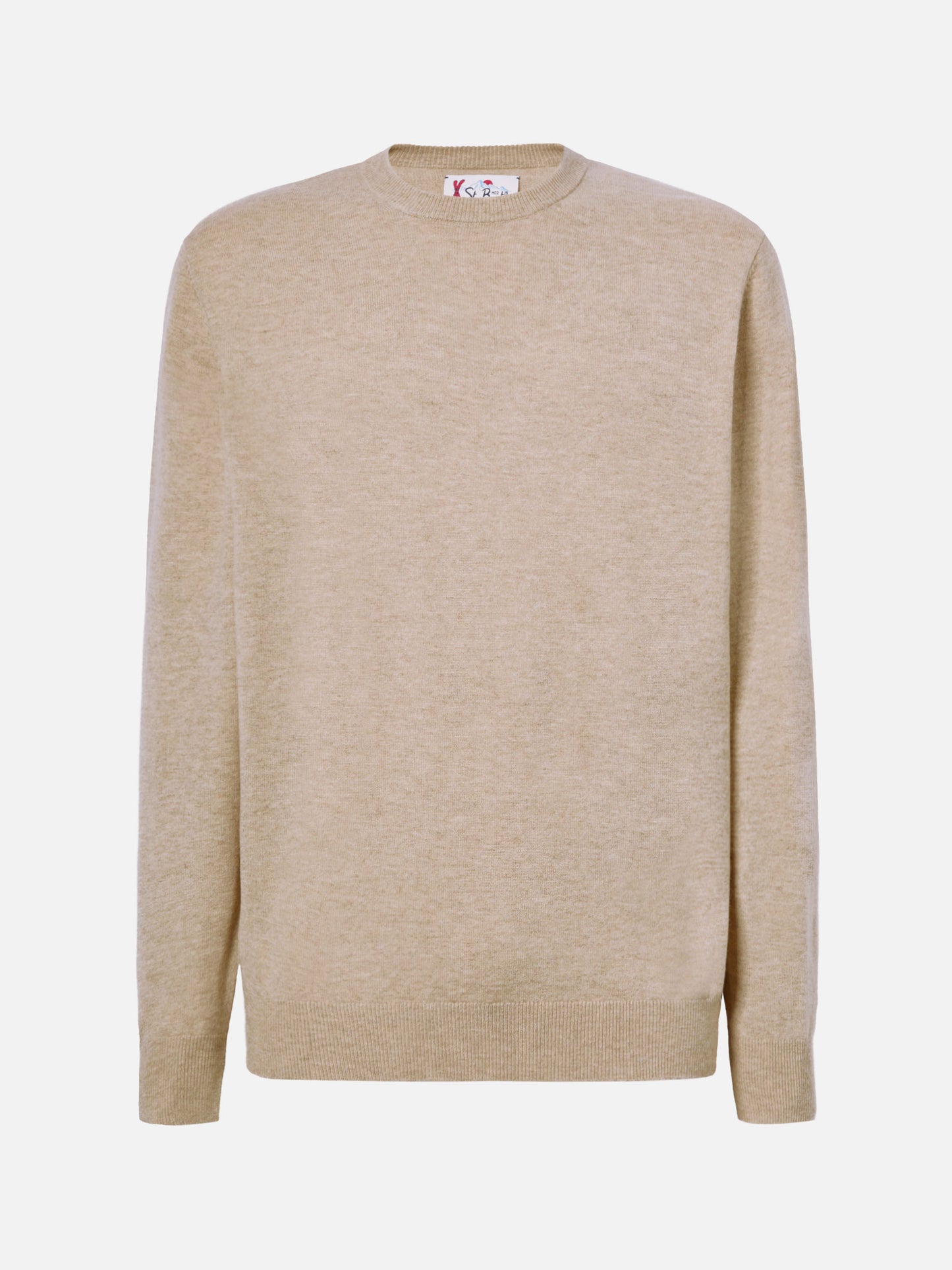 Regent sweater in khaki MERINO WOOL and CASHMERE