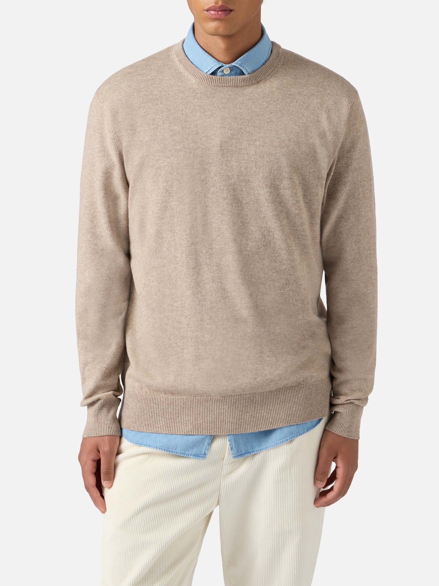 Regent wool-cashmere sweater in khaki