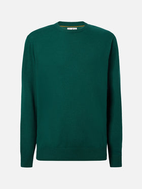 Regent wool-cashmere sweater in English green