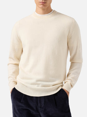 Regent white lambswool sweater