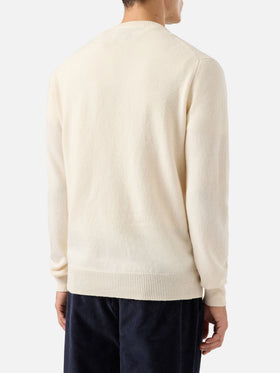 Regent white lambswool sweater