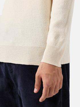 Regent white lambswool sweater