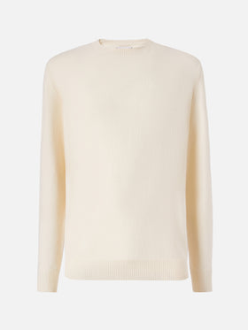 Regent white lambswool sweater