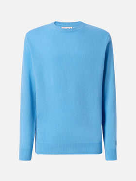 Regent dusty blue lambswool sweater