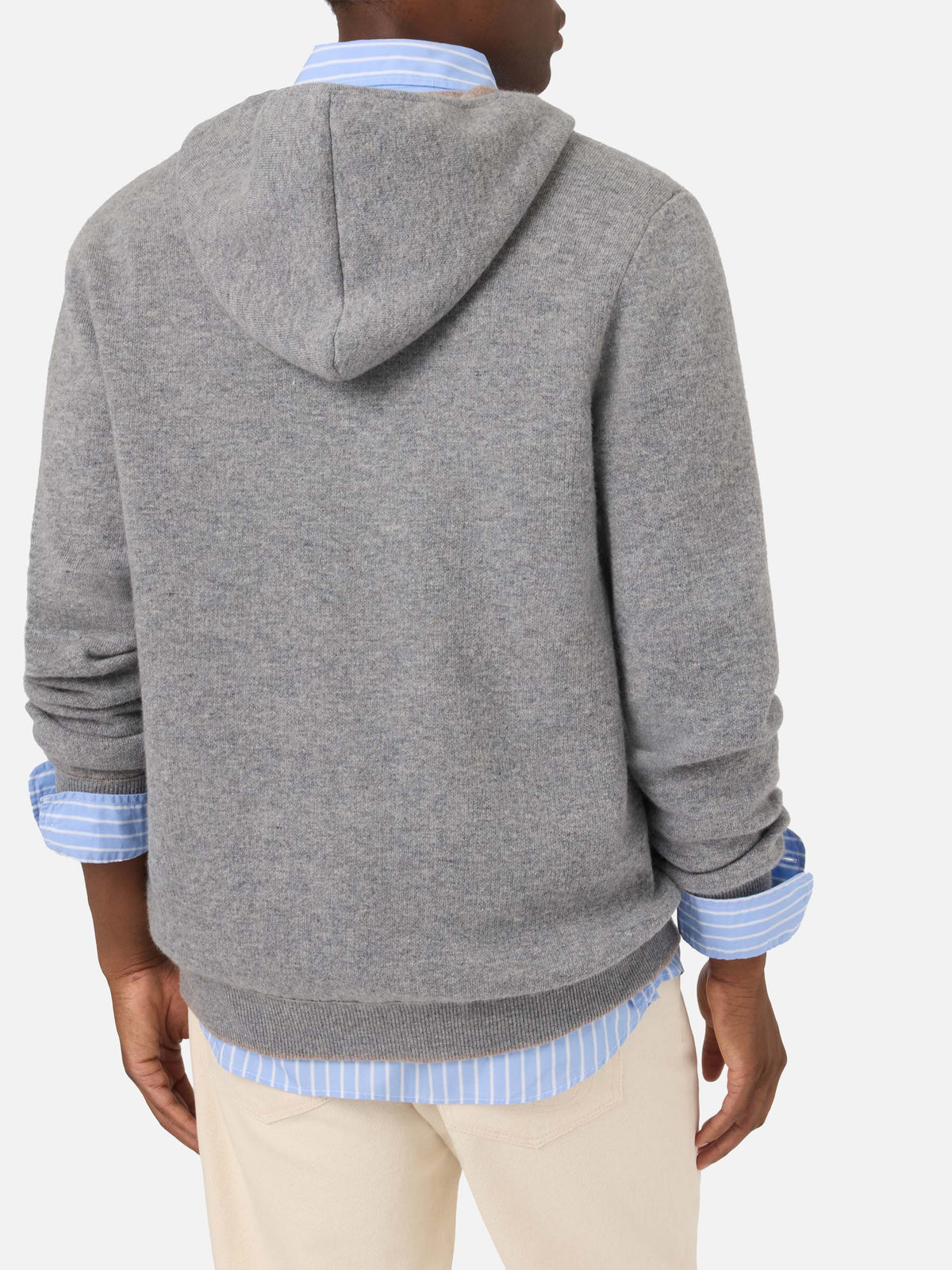 Punto con capucha en lana Grey Ridge con monograma SB Legacy 