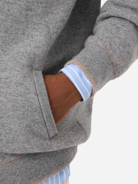 Punto con capucha en lana Grey Ridge con monograma SB Legacy 