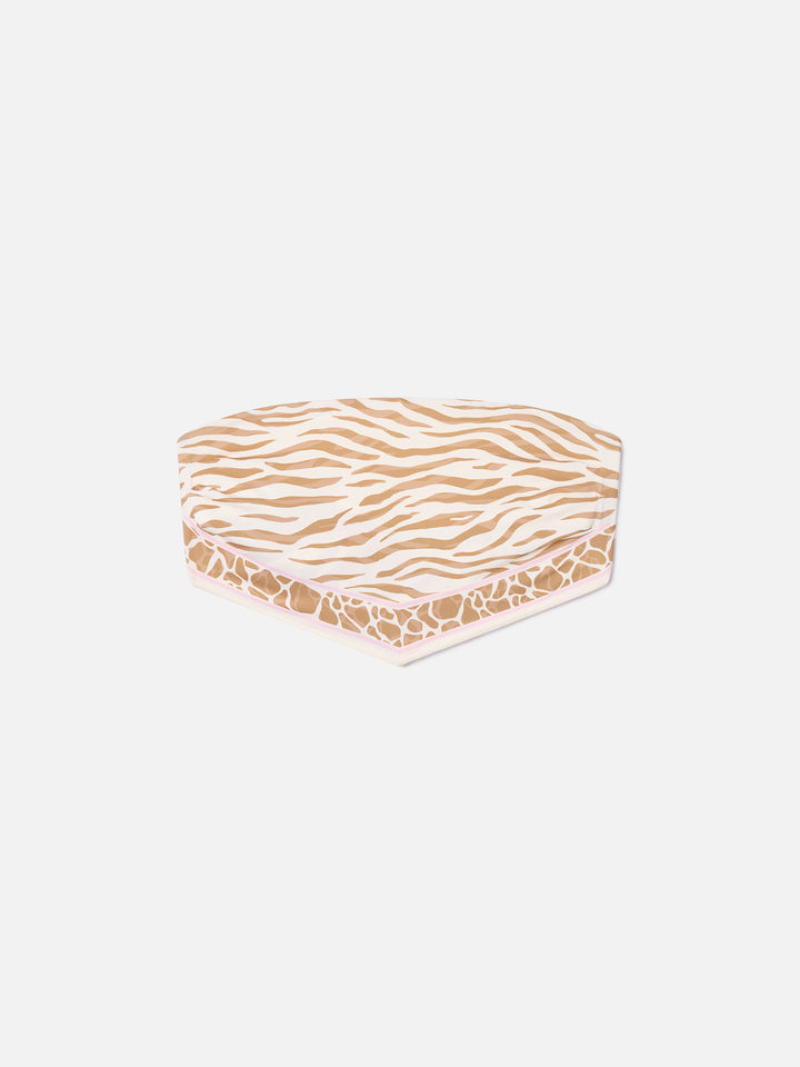 Top de bikini bandeau Rio con estampado animal 