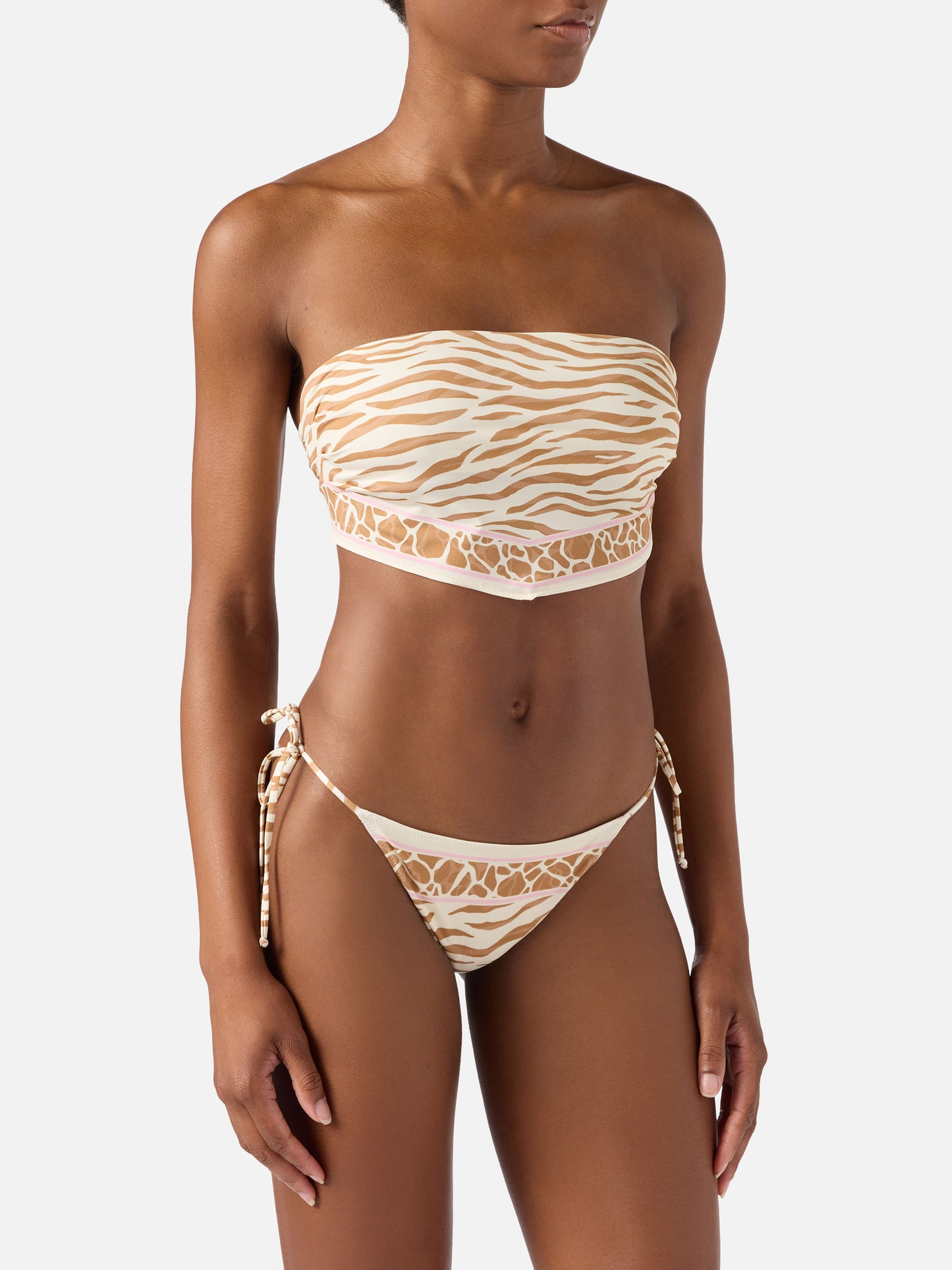 Bikini Rio Marielle beige à imprimé animal 