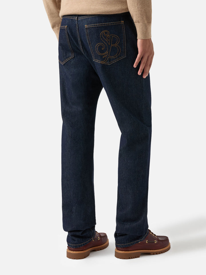 Dunkel blue Riverdale Denim-Jeans mit Raw-Finish 