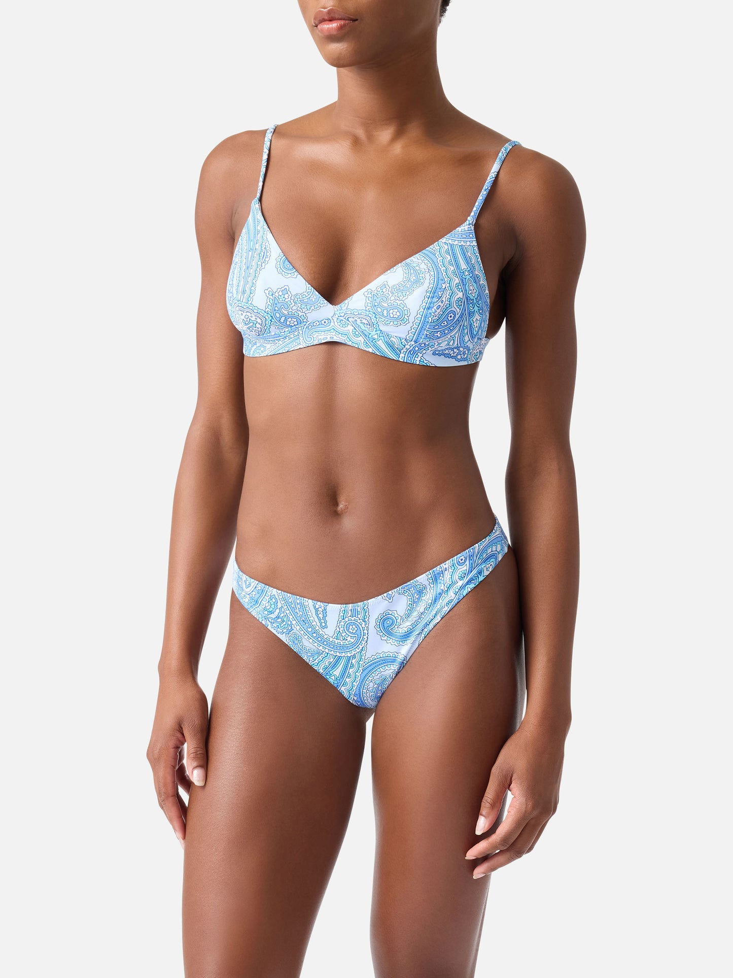 Rylie Naomi paisley triangle bikini