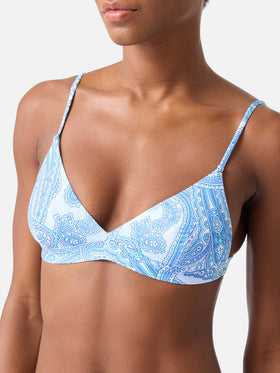 Rylie Naomi paisley triangle bikini