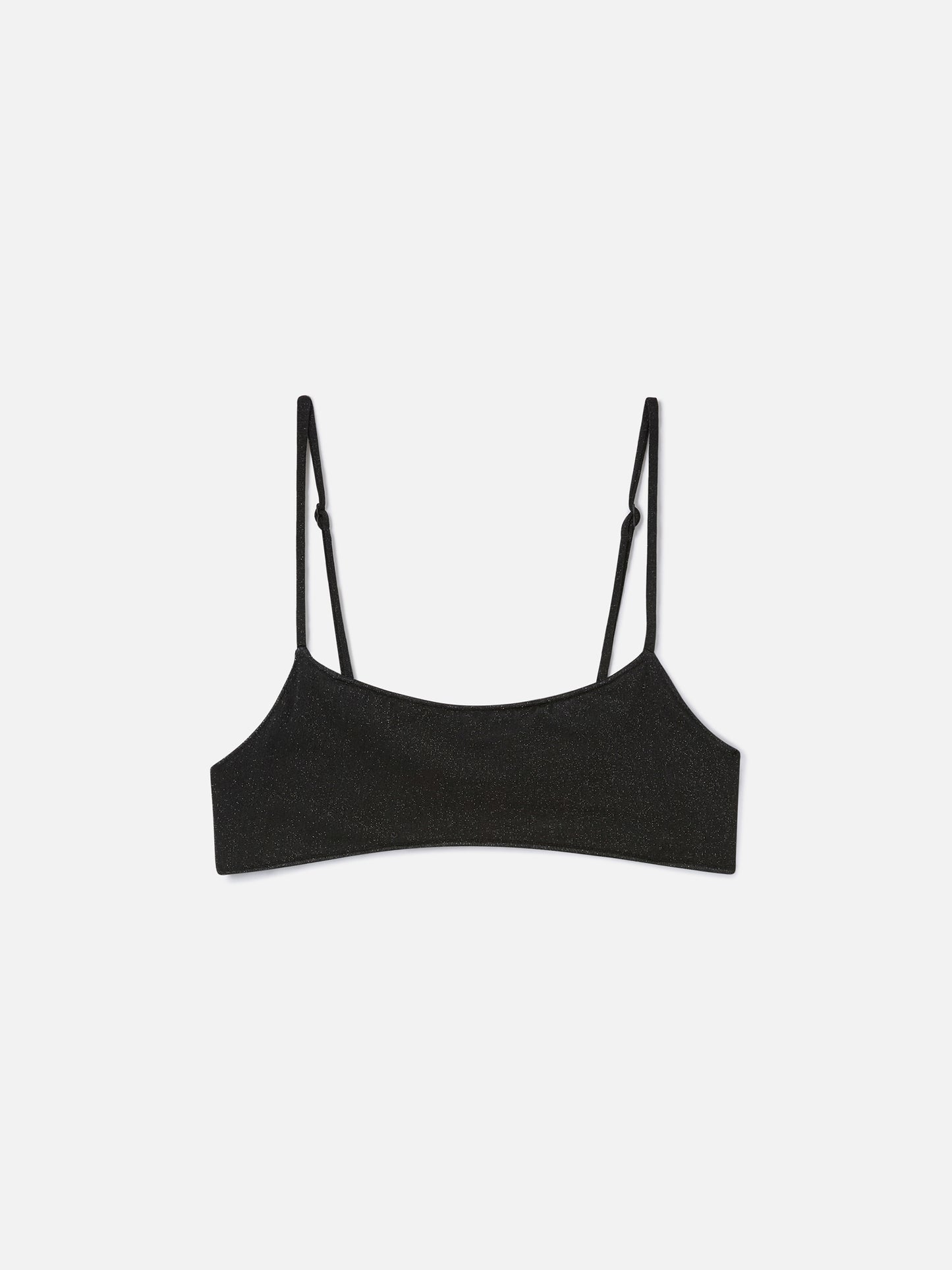 Top de bikini tipo bralette Sadie en lurex negro 