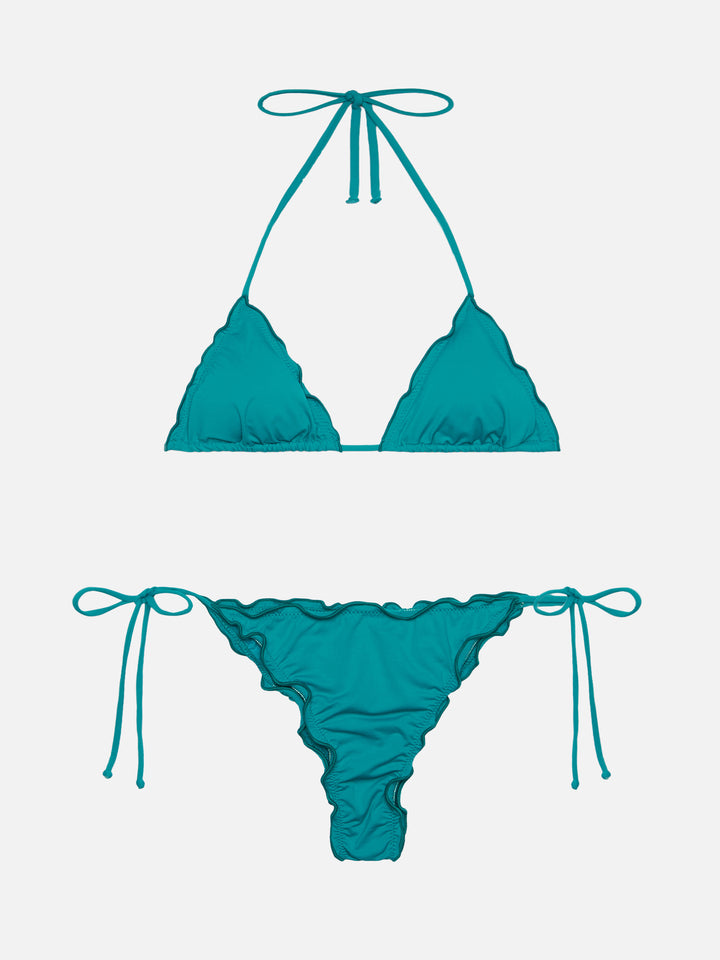 Miami cheeky teal swim briefs - Sagittarius teal classic triangle top