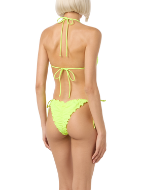 Woman fluo yellow classic triangle bikini Sagittarius Miami - MC2 Saint Barth