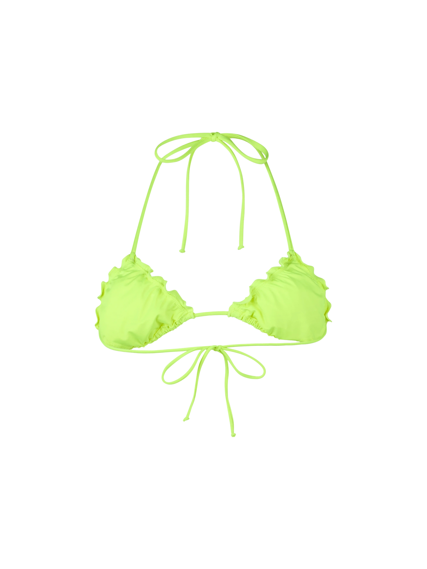 Woman fluo yellow triangle beach top Sagittarius - MC2 Saint Barth