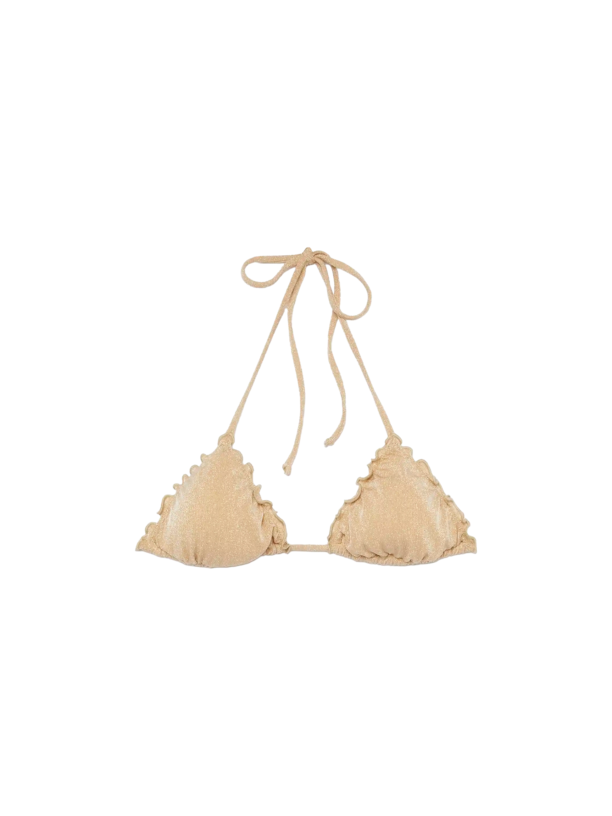 Sagittarius beige lurex classic triangle top - MC2 Saint Barth