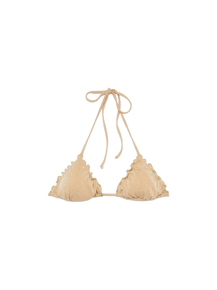 Sagittarius beige lurex classic triangle top