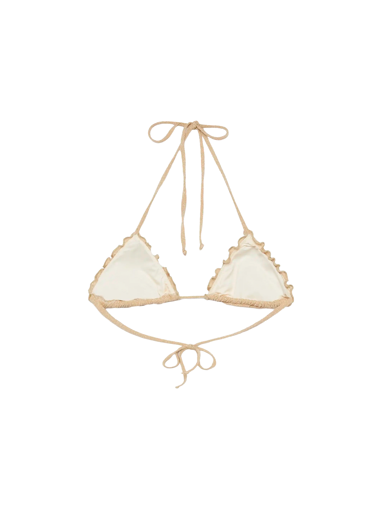 Sagittarius beige lurex classic triangle top - MC2 Saint Barth