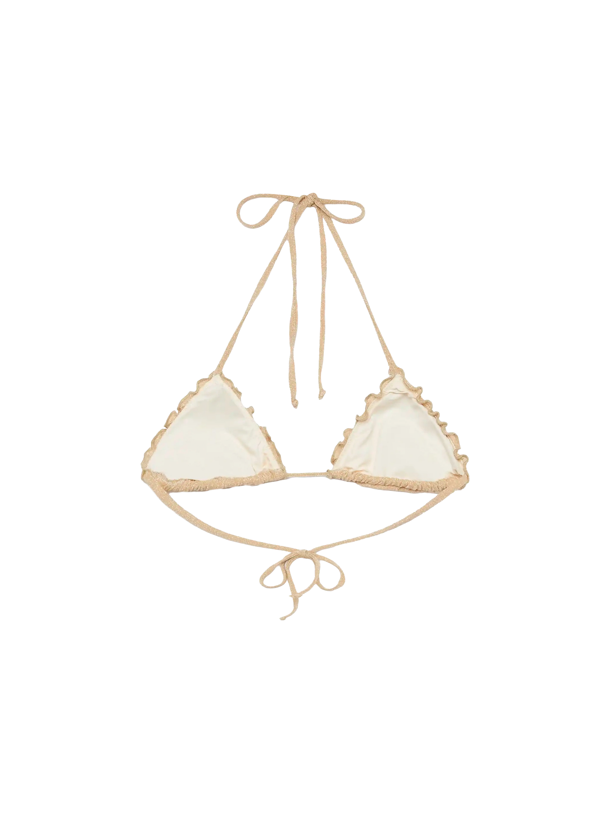 Sagittarius beige lurex classic triangle top - MC2 Saint Barth