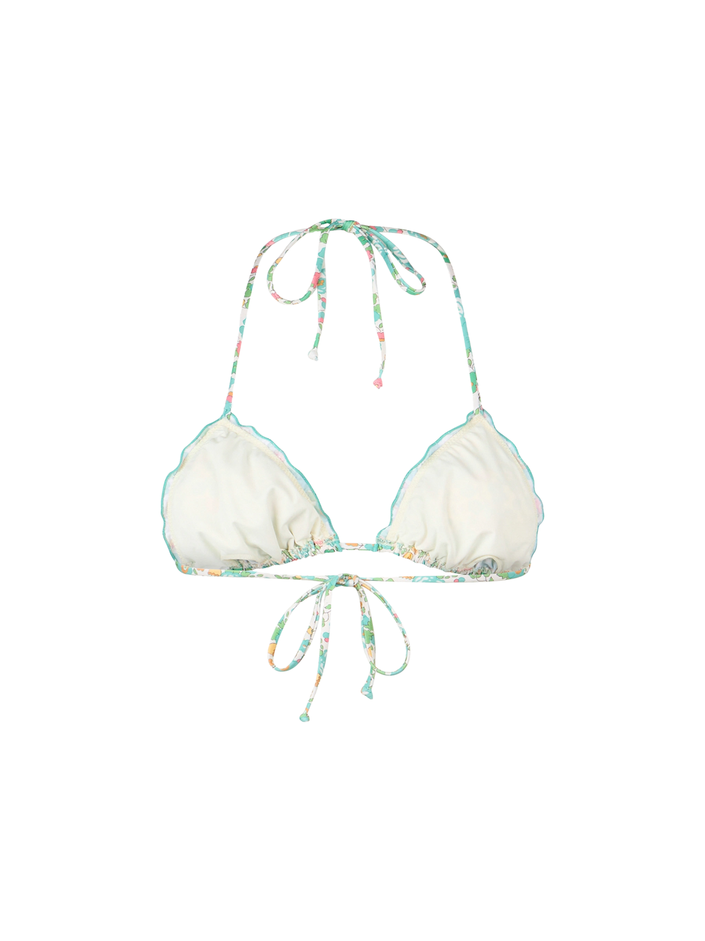 Woman Betsy classic triangle beach top Sagittarius | MADE WITH LIBERTY FABRIC - MC2 Saint Barth