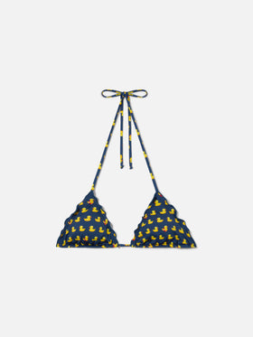 Haut de bikini triangle Sagittarius à imprimé canards 