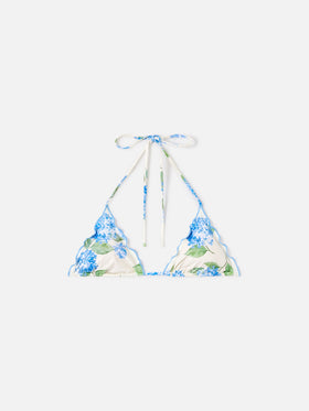 Bikini-Oberteil in Triangel-Form mit floralem Sagittarius-Print 