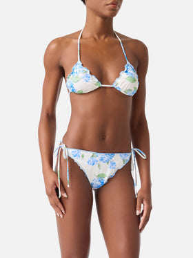 Sagittarius Miami floral triangle bikini
