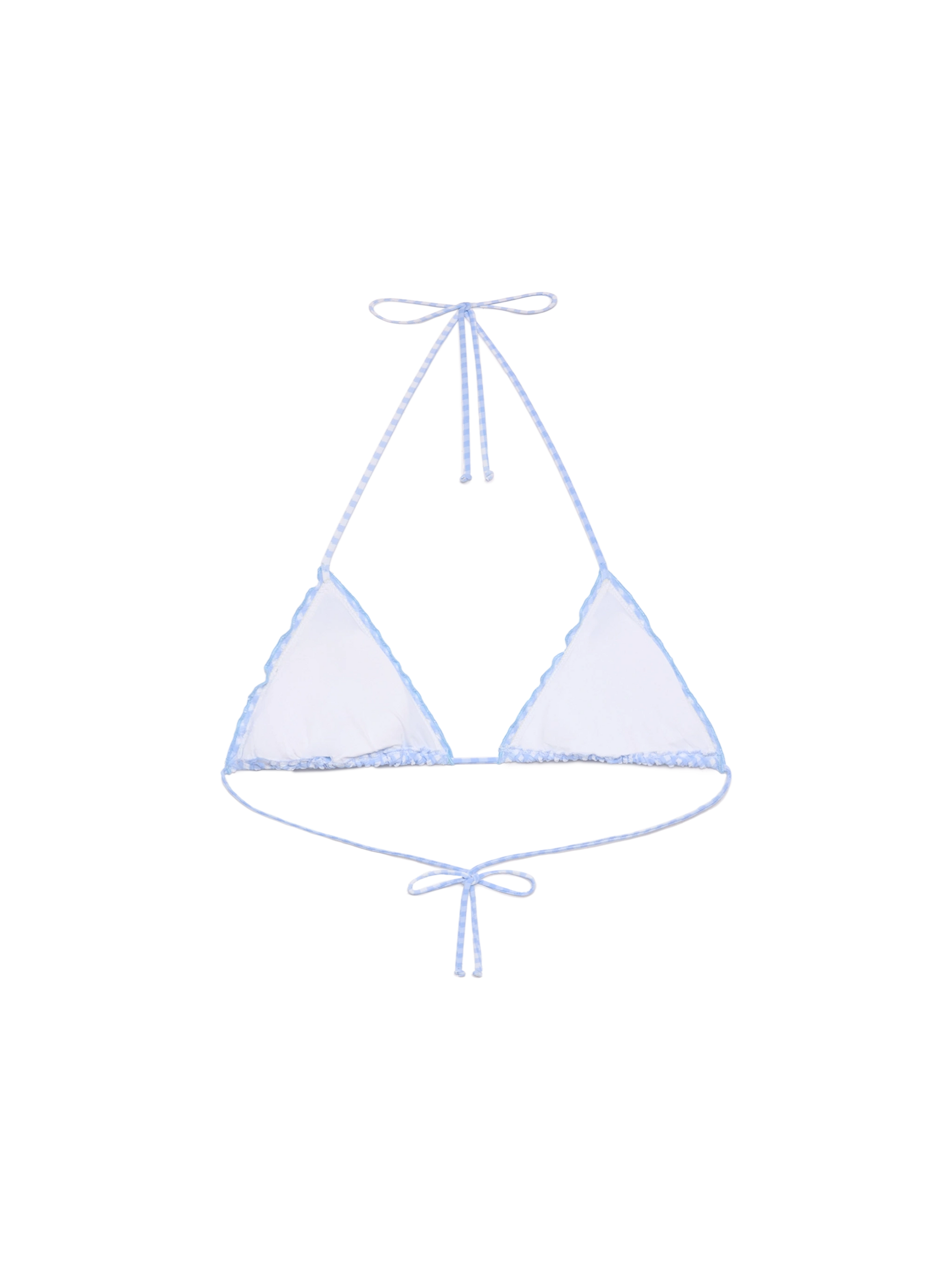 Sagittarius seersucker classic triangle top with gingham print - MC2 Saint Barth